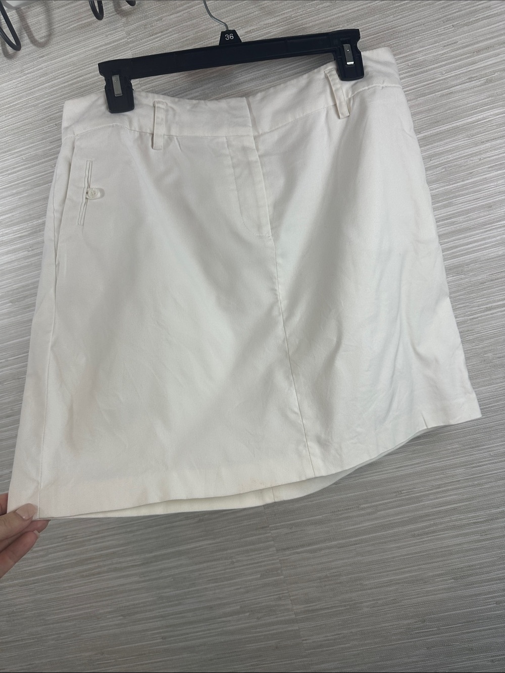LOFT Creamy White Mini A-Line Skirt 12